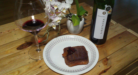 Sabatacha Monastrell con Torrija de vino